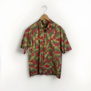 Tori Richard Men's Shirt SZ M short sleeve button up tropical print beach resort